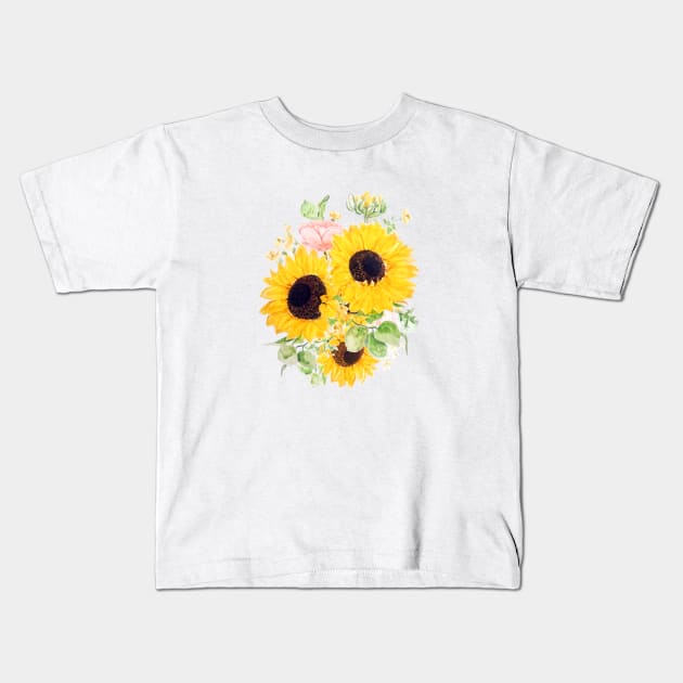 sunflower arrangement 2020 Kids T-Shirt by colorandcolor